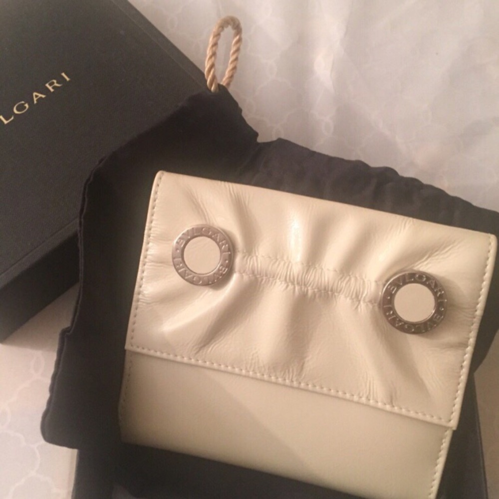 Brand New Bvlgari patent leather wallet